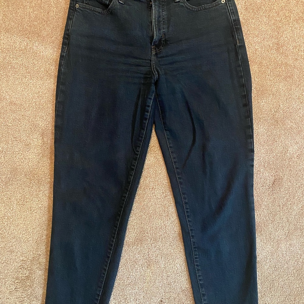 Old Navy High-Rise OG Straight Dark Blue Denim Jeans